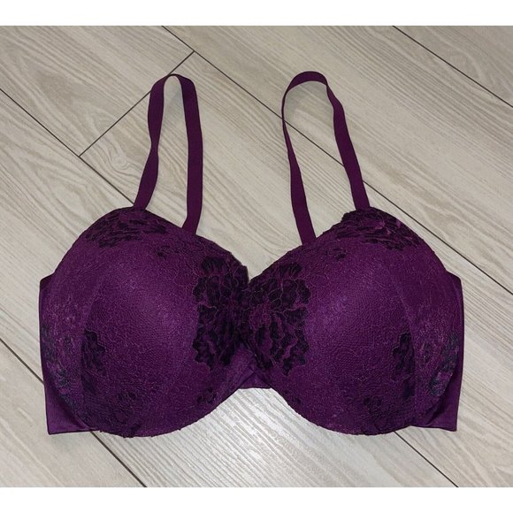 Maidenform DM9900 Love the Lift Push Up Demi Bra Padded UW Lace Womens 36D - Picture 2 of 6